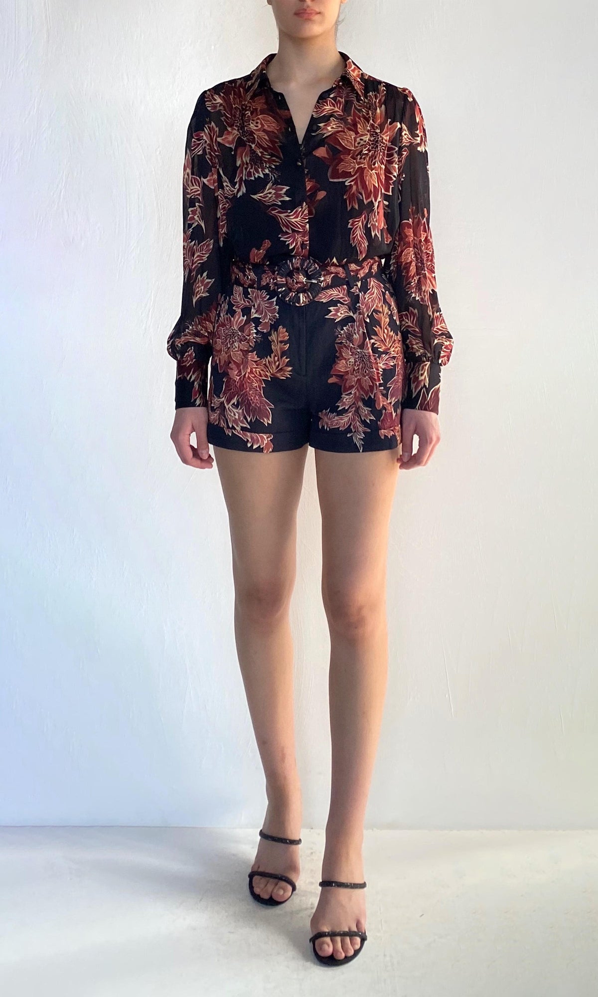 Womens | Johi Viscose Flat Chiffon Shirt | Black