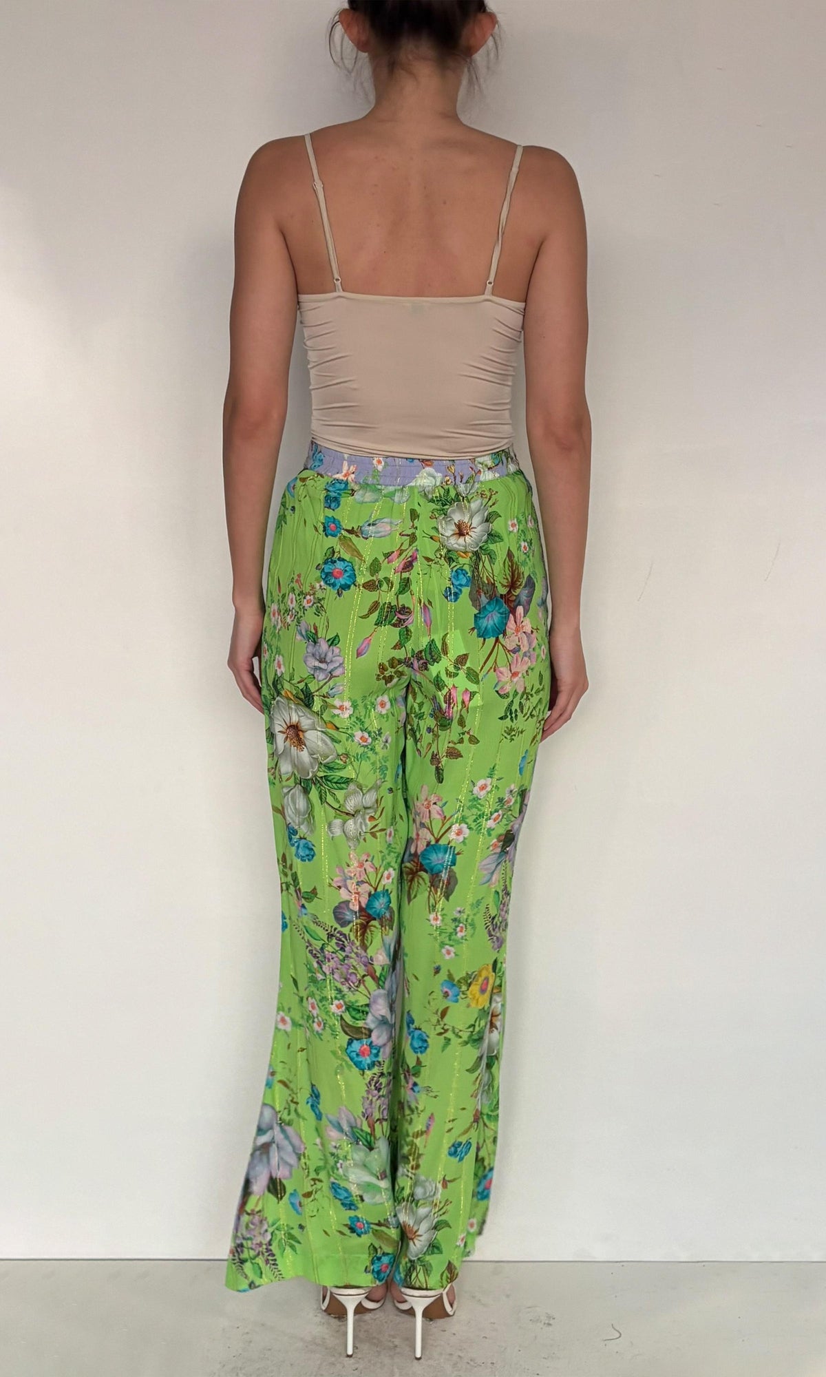 Womens | Laya Moss Crepe Pants | Green