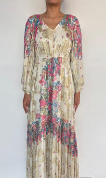 Womens | Mila Viscose Kaftan | White Multi
