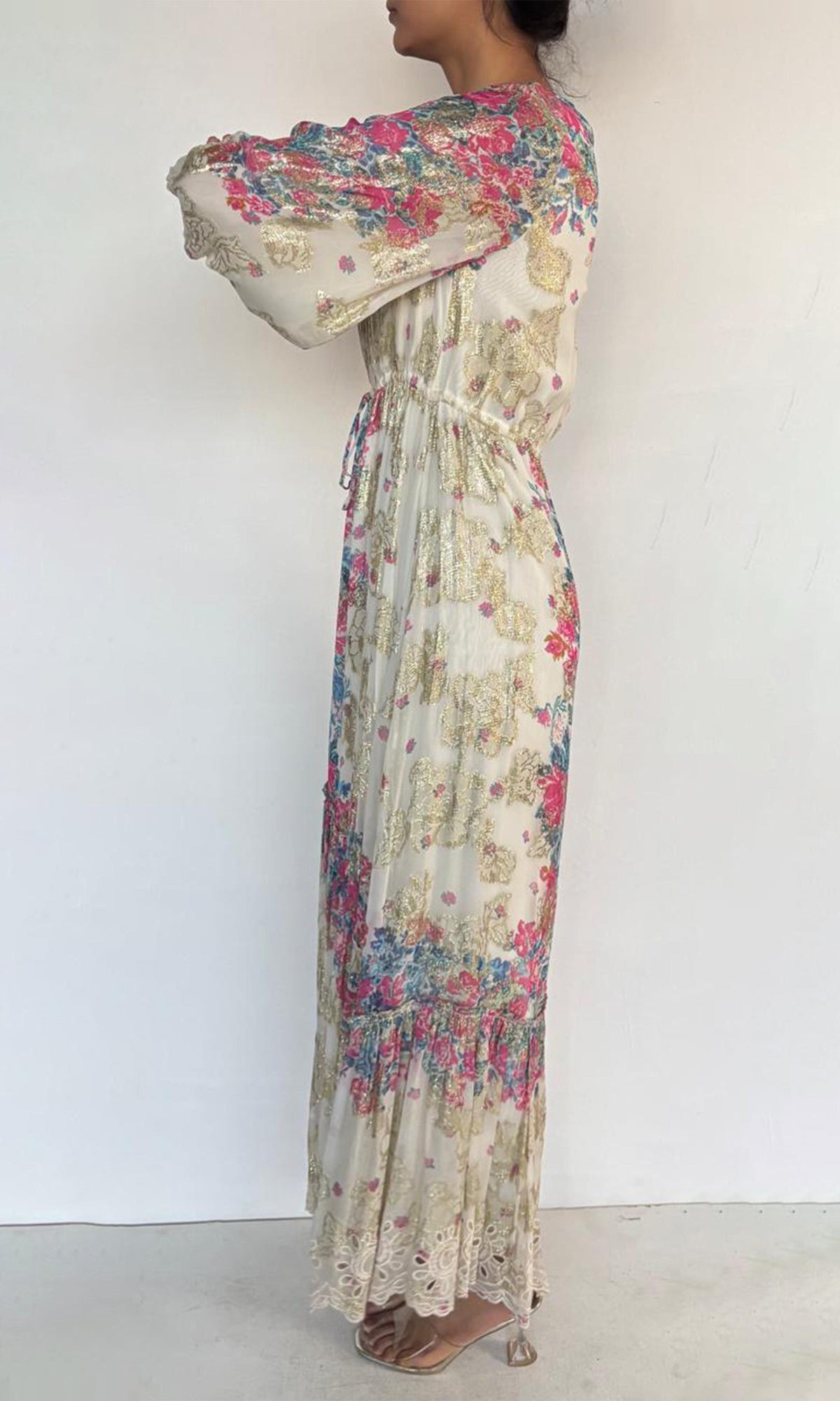 Womens | Mila Viscose Kaftan | White Multi