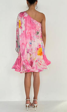 Womens | Mina Viscose Short Dress | Pink