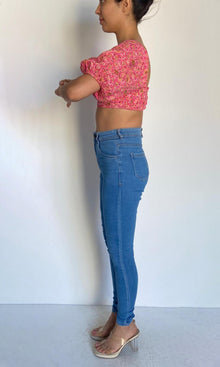 Womens | Nara Cotton Linen Top | Pink Multi