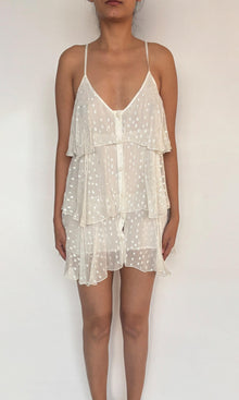 Womens | Noi Viscose Georgette Dobby Short Dress | White