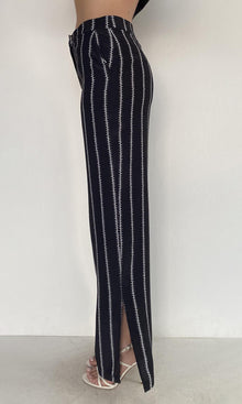 Womens | Rekh Viscose Heavy Crepe Pants With Slit | Black