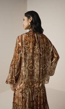 Womens | Rida Viscose Flat Chiffon Tiered Maxi Skirt | Multi