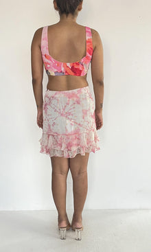 Womens | Rosa Cotton Linen Top | Pink Multi