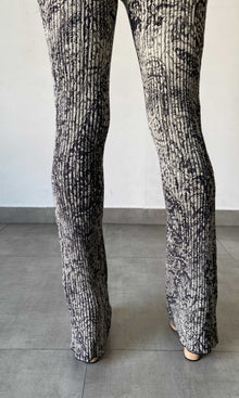Womens | Ruha Polyester Woolen Knit Pants | Black/White