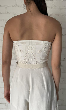Womens | Runa Linen Cotton Jumpsuit With Buckle Belt | Off White