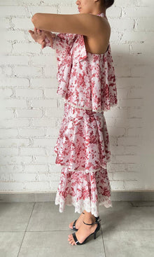 Womens | Runss Taffeta Midi Dress | Peach