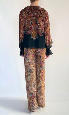 Womens | Ruza Viscose Flat Chiffon Top | Green Multi