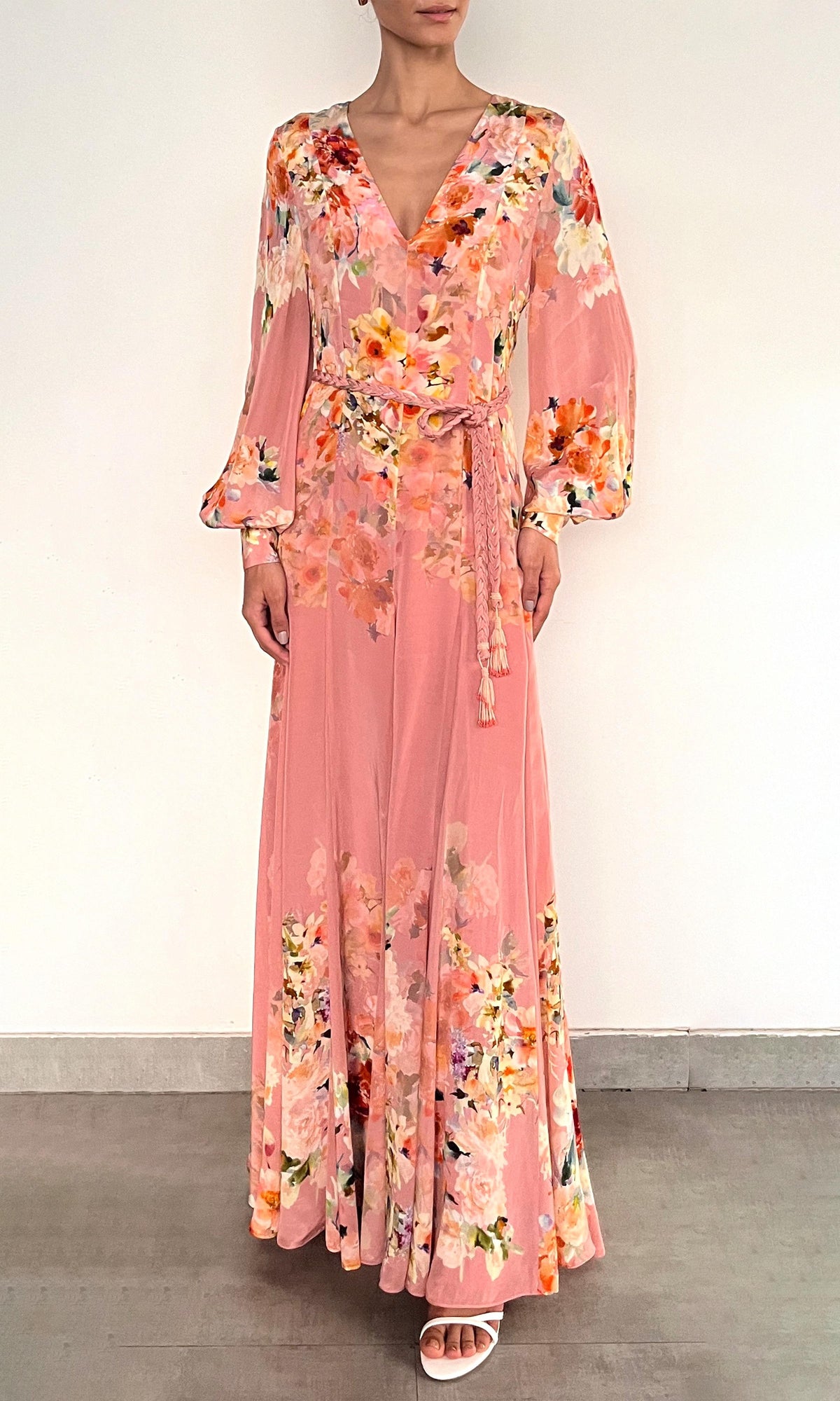 Womens | Saba Viscose Long Dress | Pink