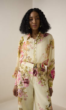 Womens | Sama Linen Cotton Waist Coat | Off White Multi