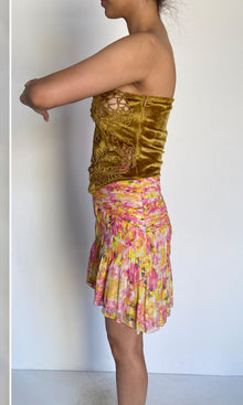 Womens | Sehr Brasso Velvet Top | Mustard