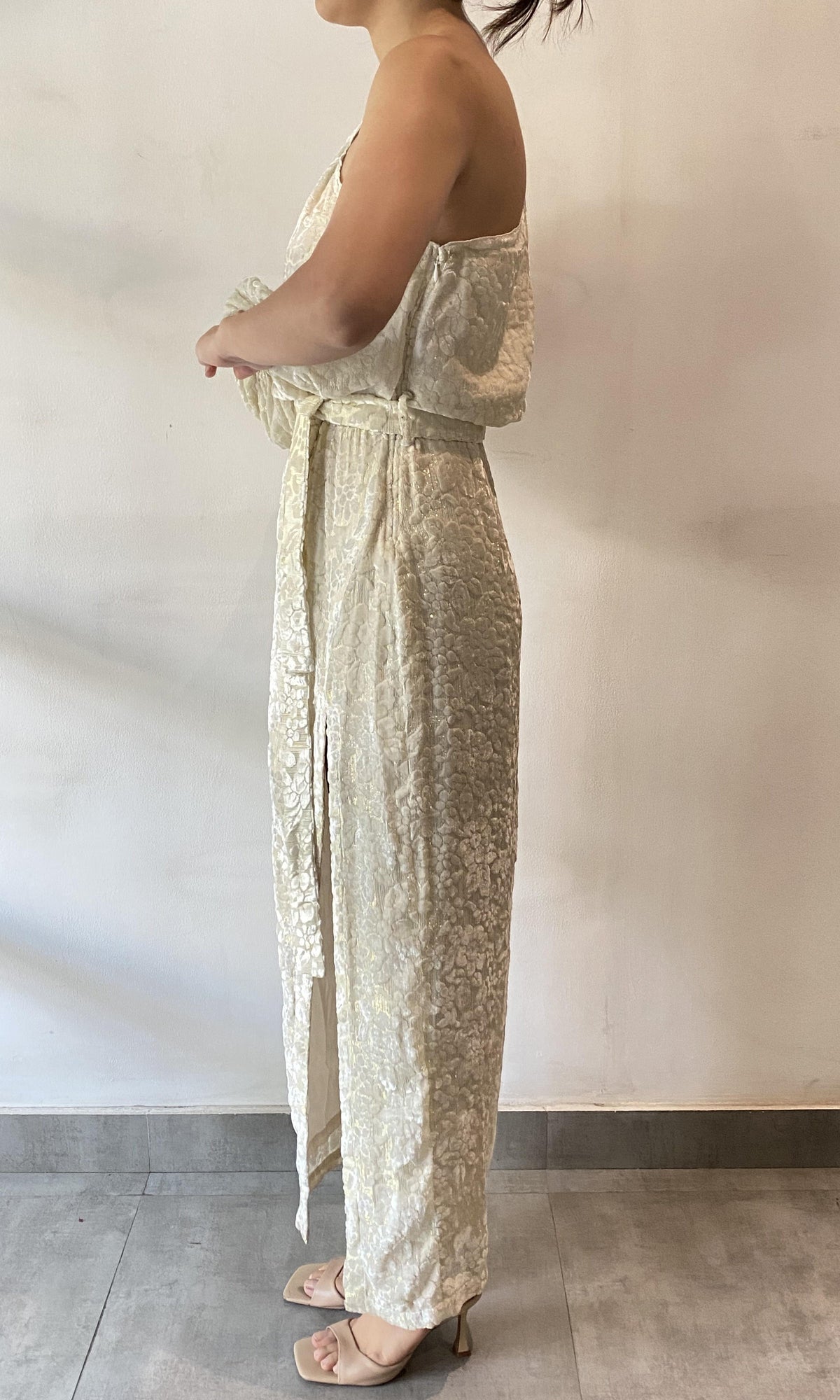 Womens | SL Velvet Brasso Long Dress | White