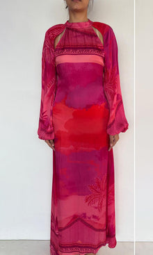 Womens | Soma Polyester Satin Long Dress | Pink
