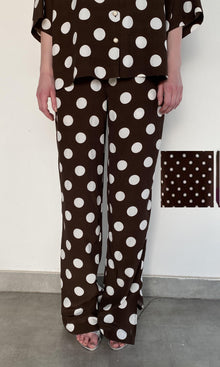 Womens | Tira Viscose Crepe Pant | Brown White