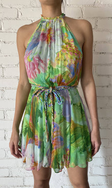 Womens | Tiva Viscose Crinkle Chiffon Romper With Belt | Multicolor