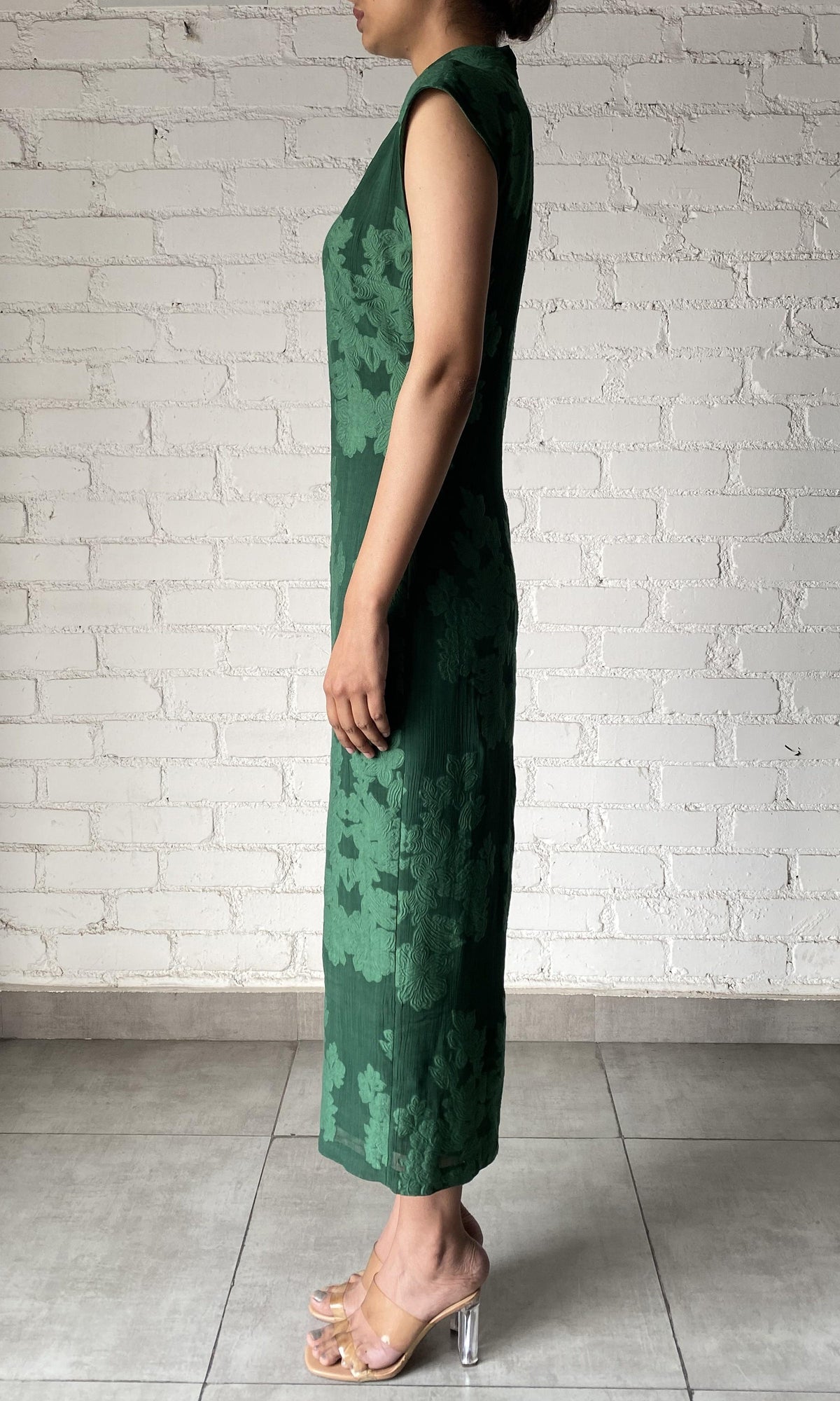 Womens | Tiya Viscose Georgtte Long Dress | Burgundy