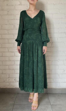 Womens | Tiya Viscose Georgette Long Gather Skirt | Burgundy