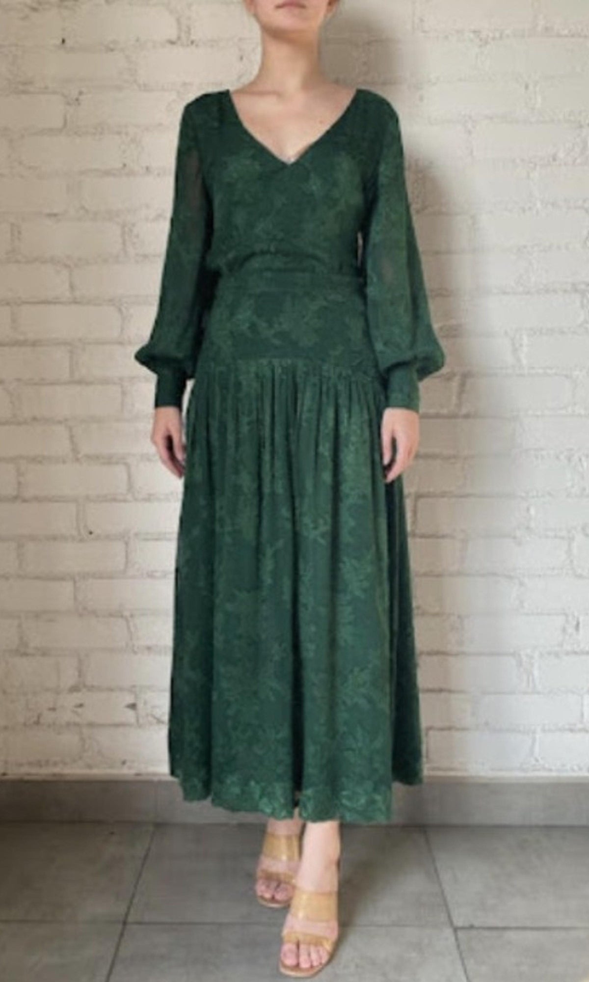 Womens | Tiya Viscose Georgette Long Gather Skirt | Burgundy