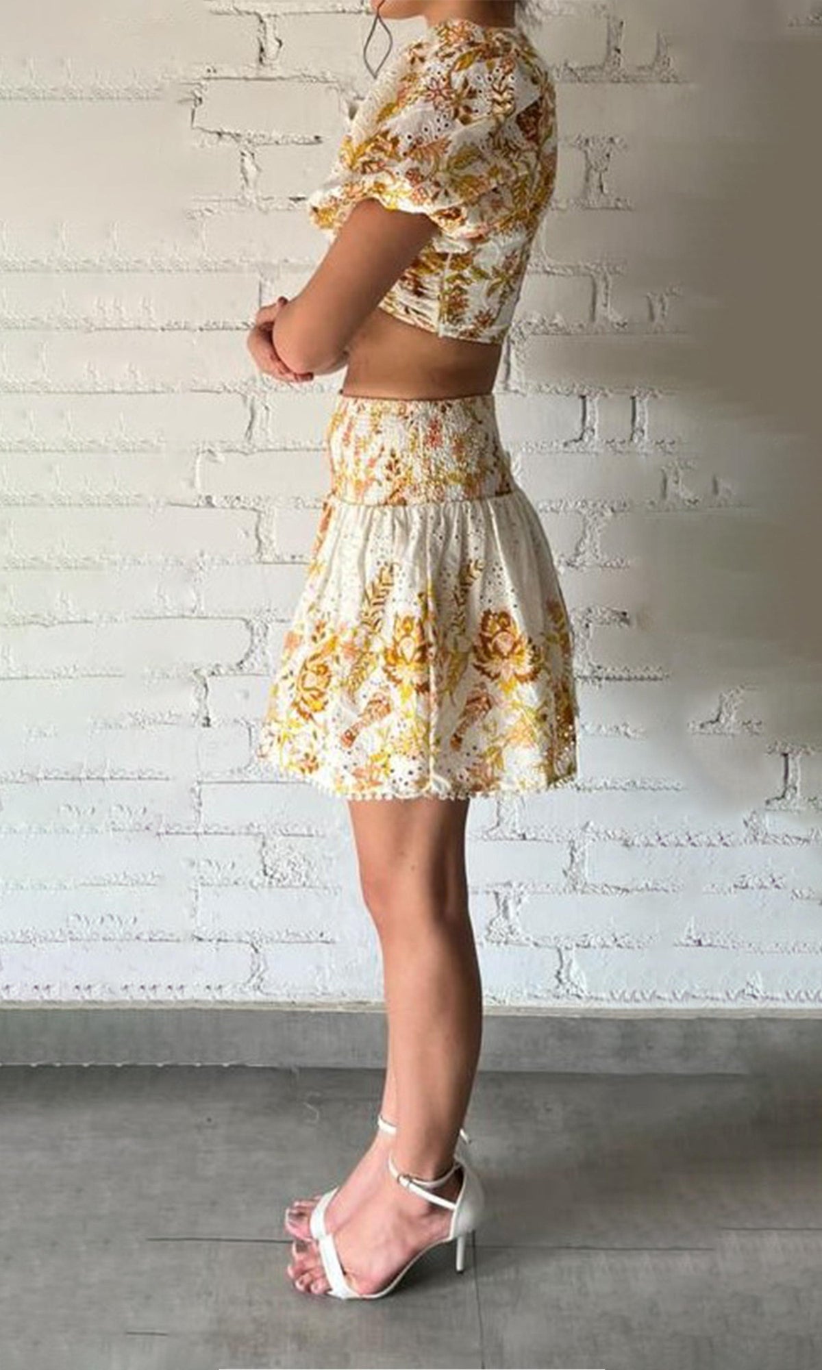 Womens | Tora Cotton Schiffly Mini Skirt | Off White