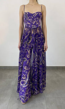 Womens | Viha Viscose Crinkle Chiffon & Cotton Twill Coverups | Purple