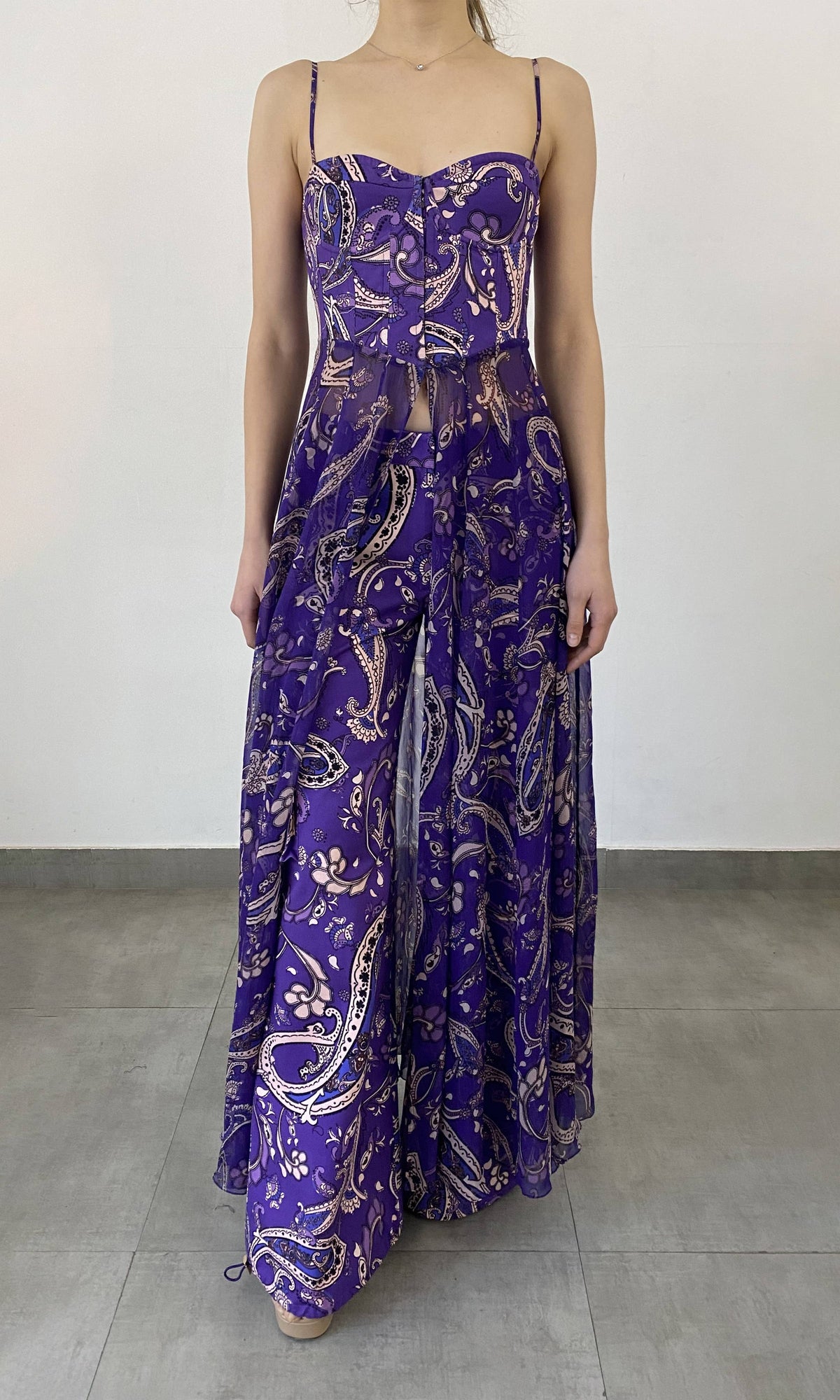 Womens | Viha Viscose Crinkle Chiffon & Cotton Twill Coverups | Purple