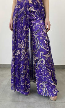 Womens | Viha Viscose Crinkle Chiffon & Cotton Twill Coverups | Purple