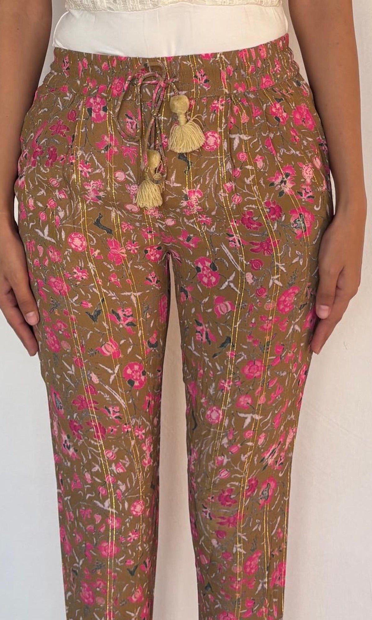 Womens | Vim Viscose Moss Crepe Pants | Musturd