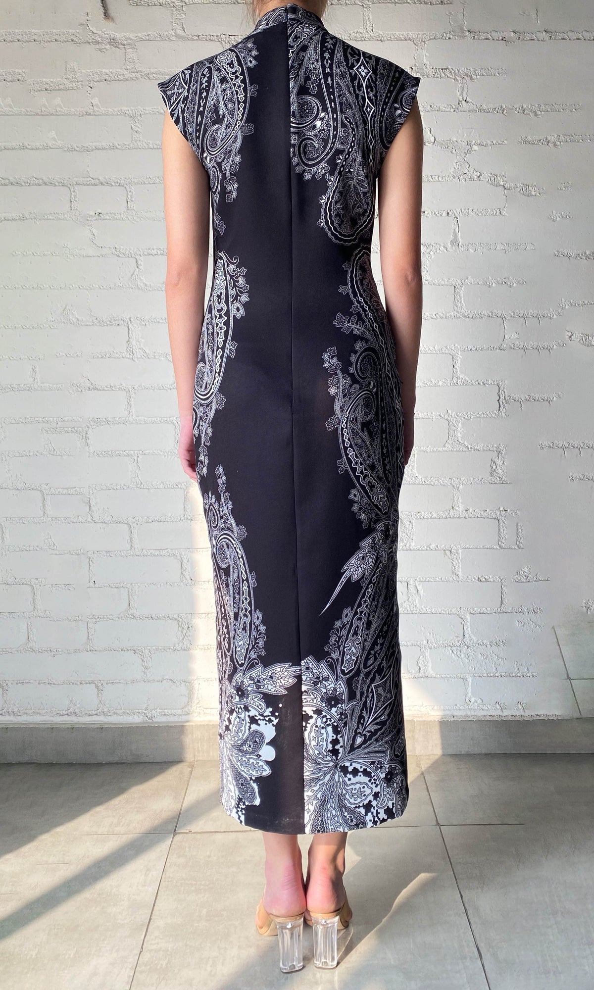 Womens | Viri Heavy Crepe Long Dress | FA24 | Black White