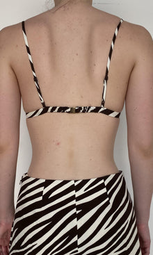 Womens | Zuba Viscose Crepe Bralette | Black White