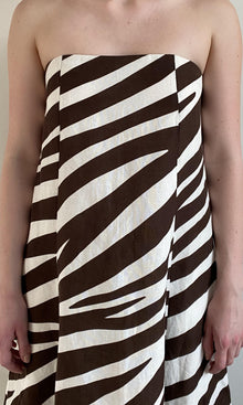 Womens | Zuba Linen Cotton Long Dress | Black White