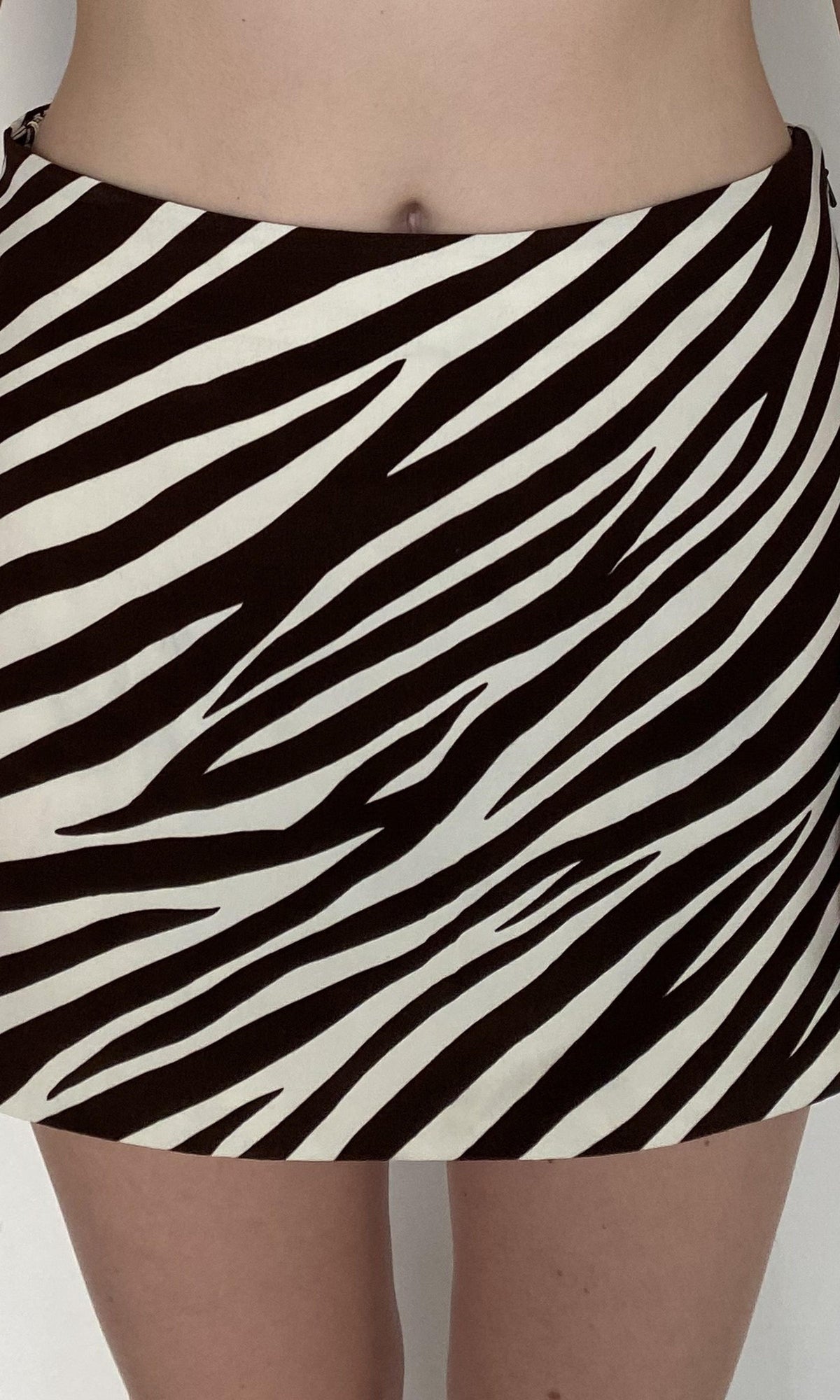 Womens | Zuba Viscose Crepe Mini Skirt | Black White