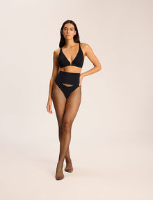 Glitter Fishnet::Black Sparkle::Main