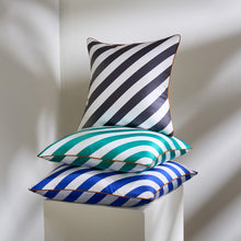 Cabana Silk Pillow | Green/Ivory