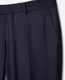 Micro-Motifs Suit Trousers | Men | Navy Blue