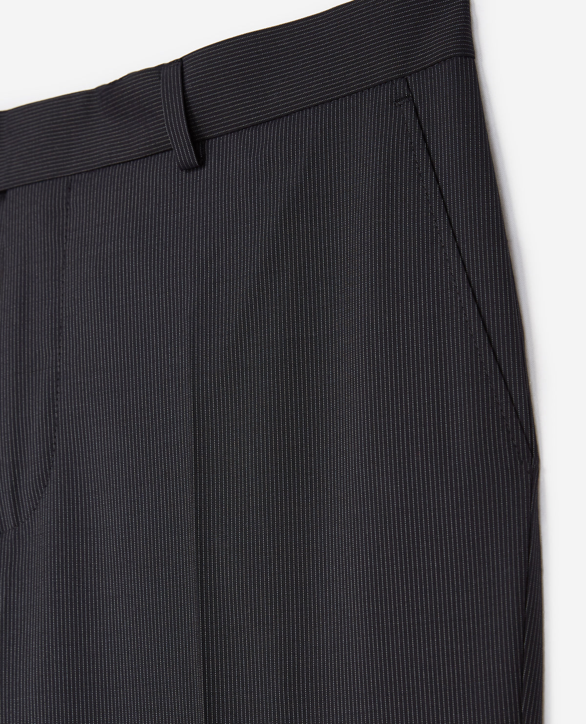 Blue Striped Suit Trousers | Men | Dark Navy