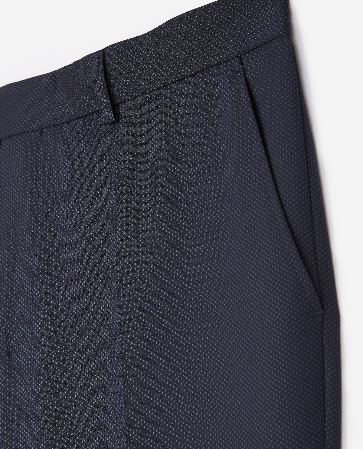 Micro-Motif Suit Trousers | Men | Navy x Blue