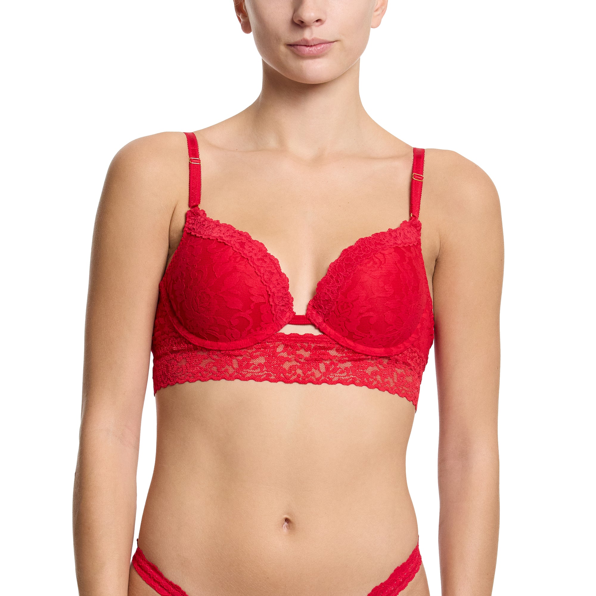 Sig Lace Plunge Push-Up | Red