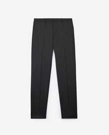 Wool Suit Trousers With Contrasting Woven Lines | Men | Dark Grey