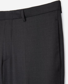 Wool Suit Trousers With Contrasting Woven Lines | Men | Dark Grey