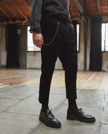 Ribbed Velvet Trousers | Men | Black