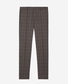 Gray Wool Check Suit Pants | Men | Dark Grey