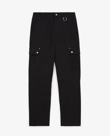 Cotton Twill Cargo Pants | Men | Black