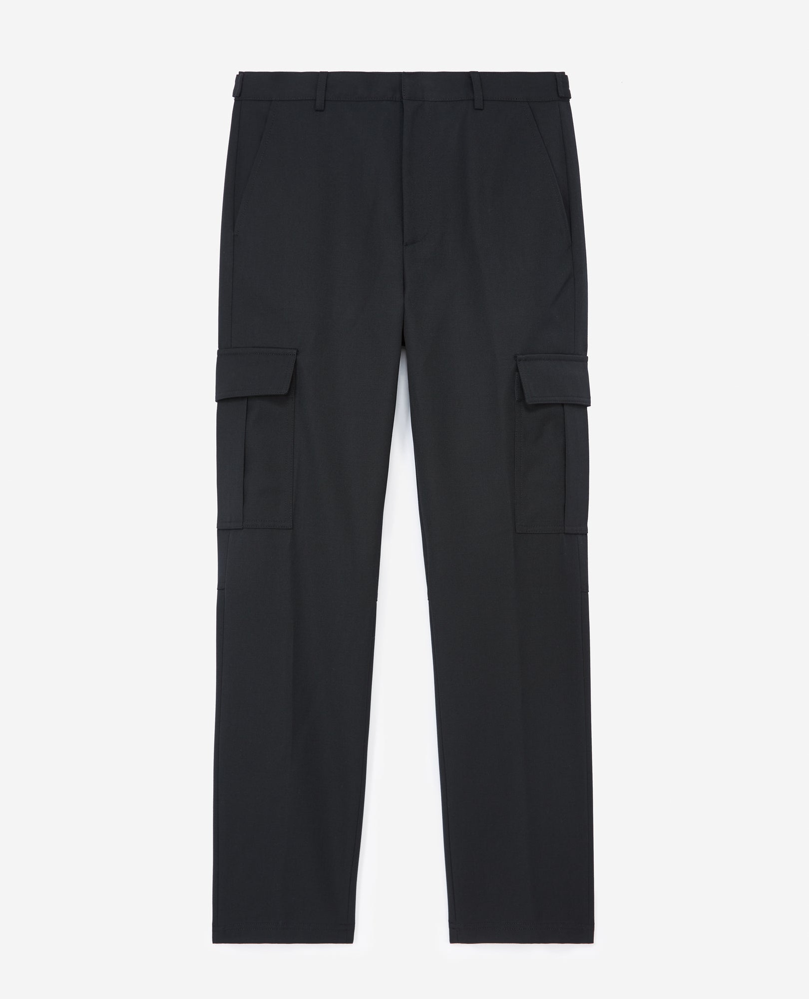 Wool Blend Cargo Pants | Men | Black