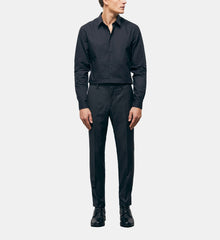 Striped Wool Suit Pants | Men | Black Grey