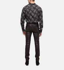 Leather Slim-Fit Pants | Men | Black