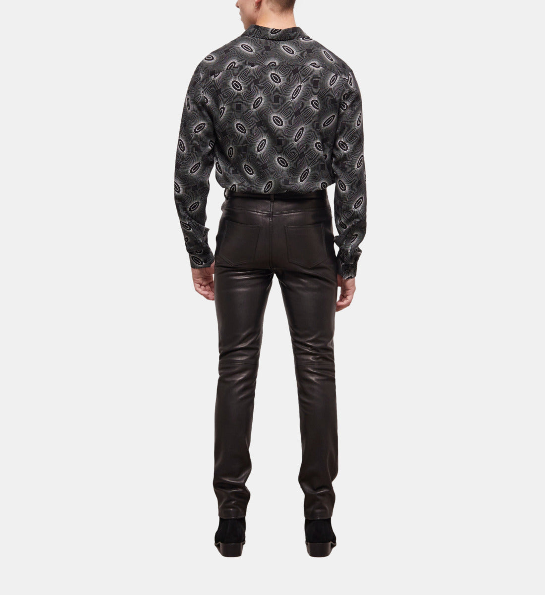 Leather Slim-Fit Pants | Men | Black