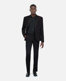 Tuxedo Trousers With Satin Details Straight Cut | Men | Black