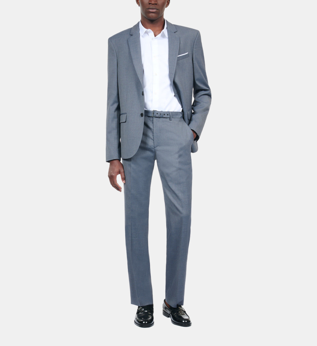 Wool Suit Trousers | Men | Blue